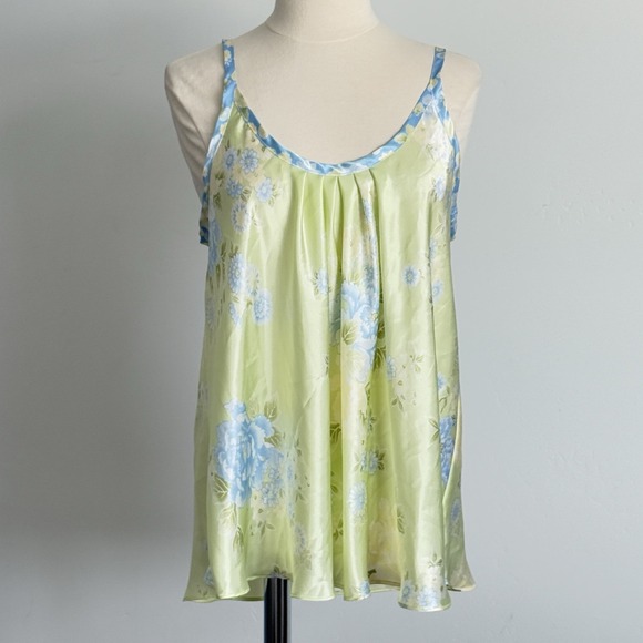 Oscar de la Renta Tops - Oscar De La Renta  Pink Label Cami Y2K Fairy women‎ Satin Floral Babydoll 2X